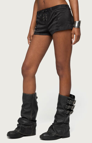 Sloane Faux Suede Micro Shorts image number 2