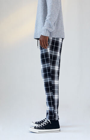 Black Plaid Menswear Pants image number 3
