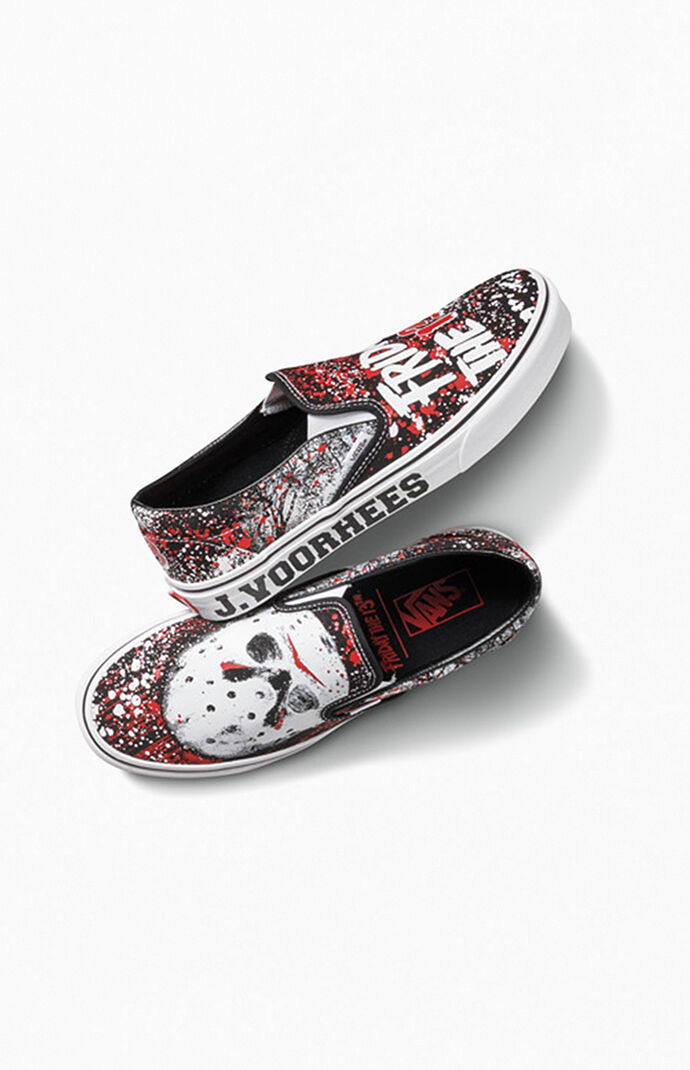 Vans x Horror Friday The 13th Slip-On Shoes | PacSun