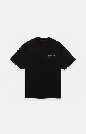 Kids Black Crew Neck T-Shirt image number 1