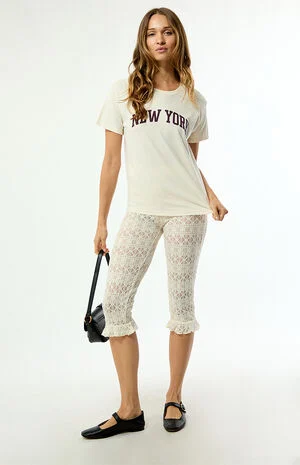 Buttermilk Ruffle Capri Pants image number 1