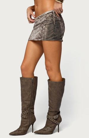 Teresa Printed Mesh Mini Skirt image number 2