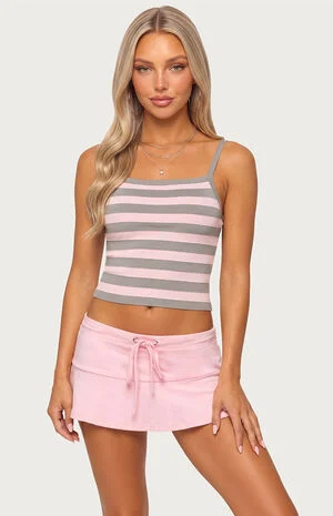 Harla Striped Knit Bandage Top image number 1