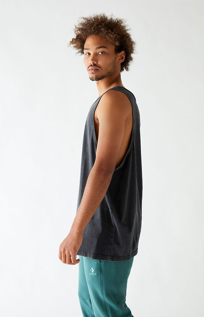 Black Acid Wash Tank Top