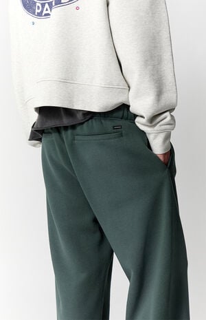 Green Washed Fleece Extreme Baggy Sweatpants image number 5