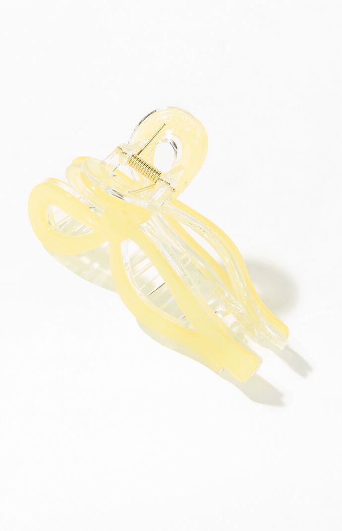 LA Hearts Yellow Bow Hair Claw Clip