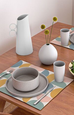 4 Pack Half Circle Print Placemats image number 2