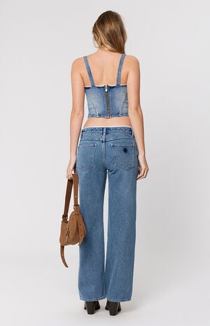 Selena Lace 99 Low Rise Baggy Jeans image number 3