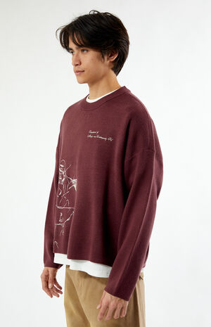 x PacSun Man at a Caf&eacute; Table Paris Cropped Sweater image number 3