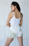 Tie Dye High Waisted Boyfriend Carpenter Shorts Tie Dye High Waisted Boyfriend Carpenter Shorts image number null