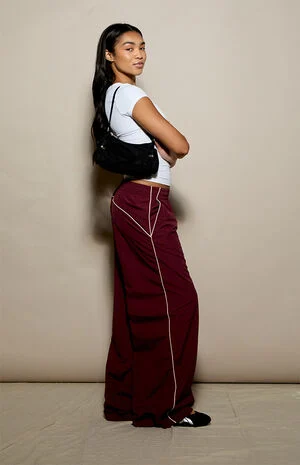 Nylon Baggy Track Pants image number 1