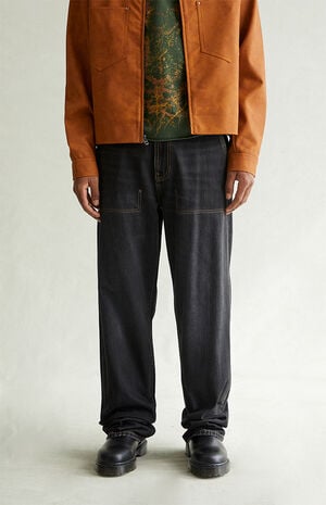 Dylan Baggy Jeans Contrast Stitch Black image number 3