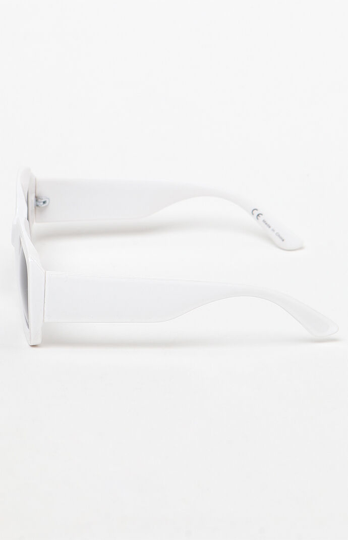 Retro Square White Sunglasses
