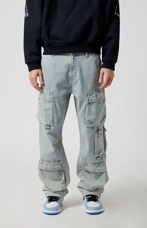 Light Indigo Baggy Cargo Jeans