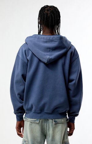 Washed Navy&nbsp;Full Zip Hoodie&nbsp; image number 4
