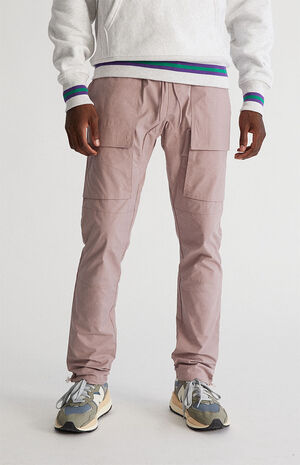 Mauve Slim Cargo Pants image number 3