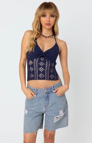 Jada Open Back Crochet Top image number 1