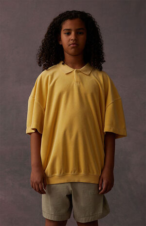 Light Tuscan Terry Cloth Short Sleeve Polo Shirt image number 2