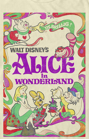 Alice In Wonderland Poster T-Shirt Alice In Wonderland Poster T-Shirt image number null