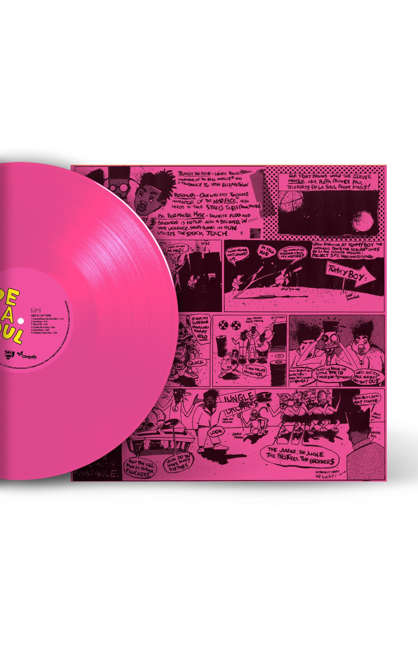 De La Soul 3 Feet High Vinyl Record (Magenta Vinyl)