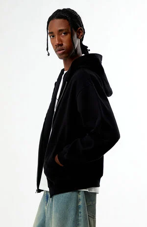 Solid Full Zip Hoodie image number 3