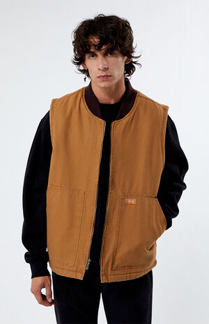 Stonewashed Duck High Pile Fleece Lined Vest image number 1