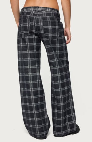 Kailani Plaid Low Rise Baggy Jeans image number 3