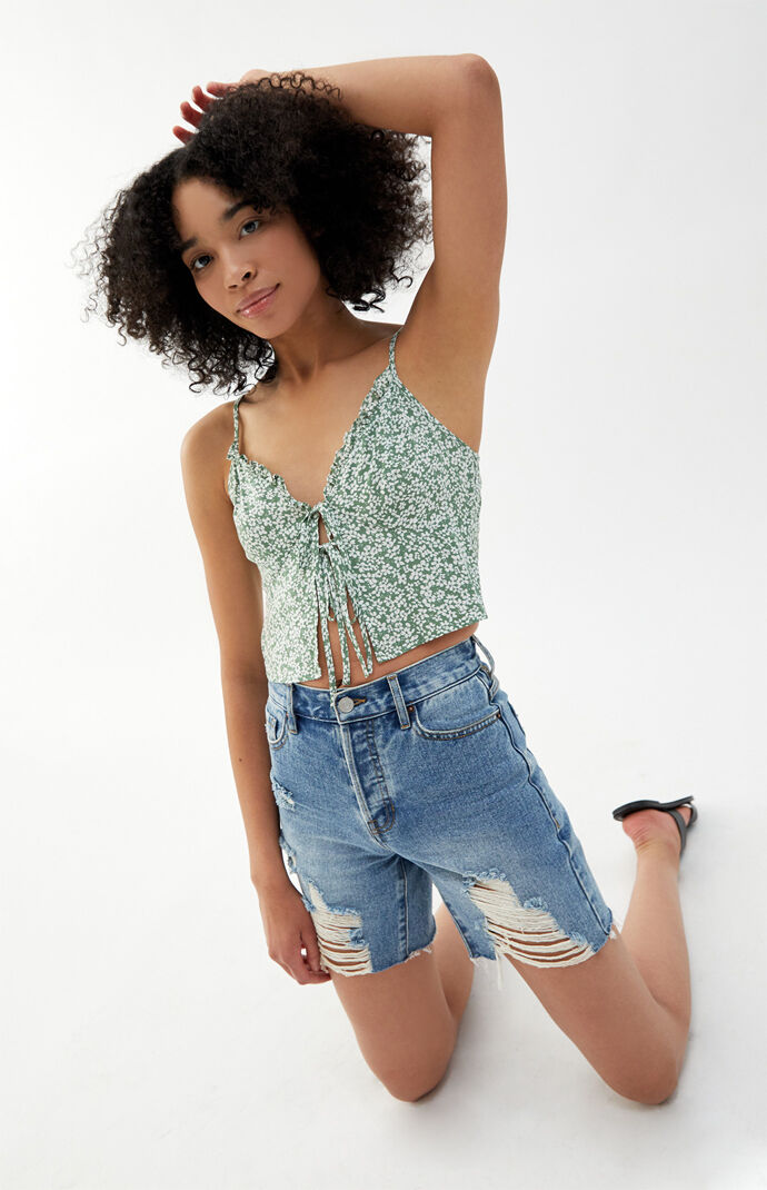 Tie front cami top Clearance