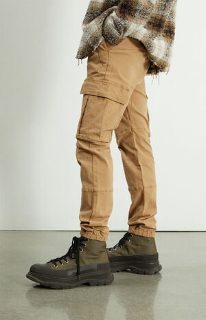 Khaki Slim Cargo Pants image number 5