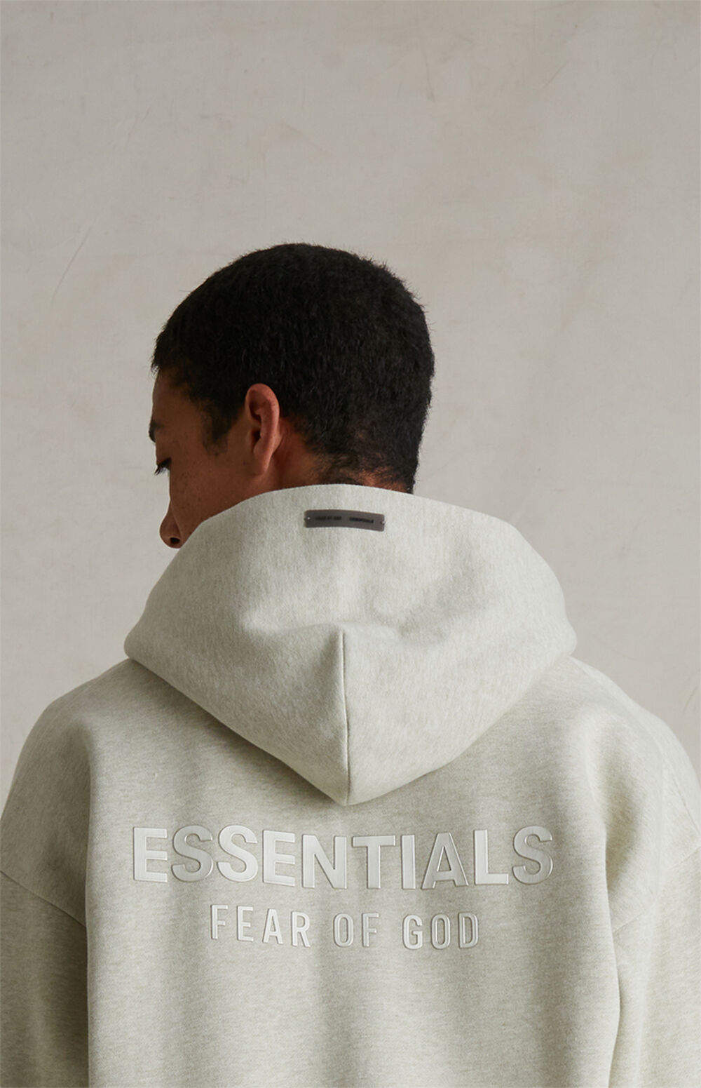 Fear of God ESSENTIALS Heather Stone Classic Fleece Zip Up Hoodie | Pacsun