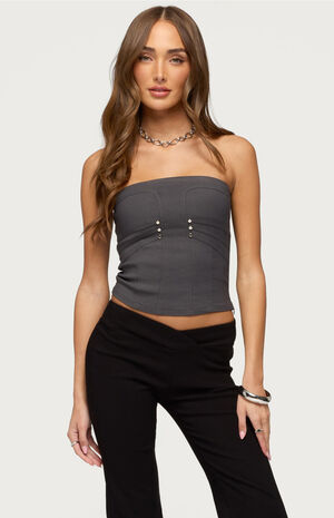 Maryah Paneled Stud Strapless Top image number 1