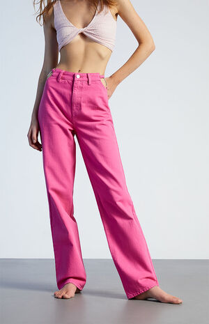 Eco Pink Heart '90s Boyfriend Jeans image number 2