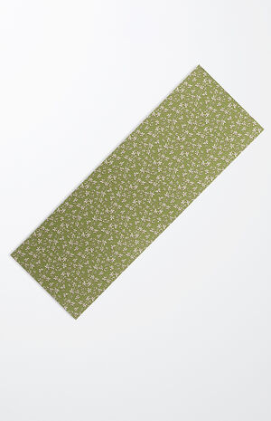 Green Flower Yoga Mat image number 1