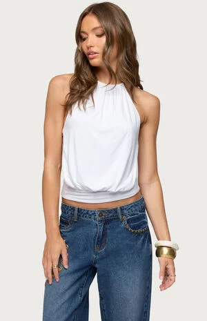 Damarey Chain Backless Halter Top image number 1