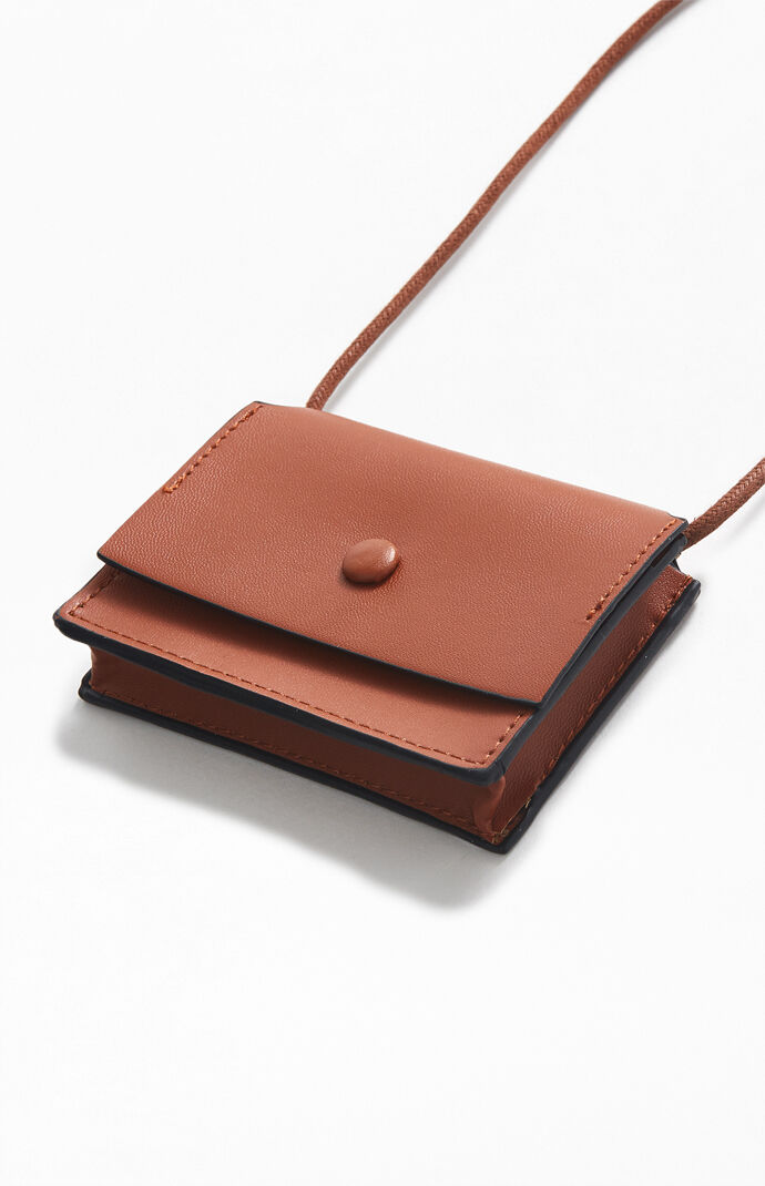 Faux Leather Lanyard Pouch