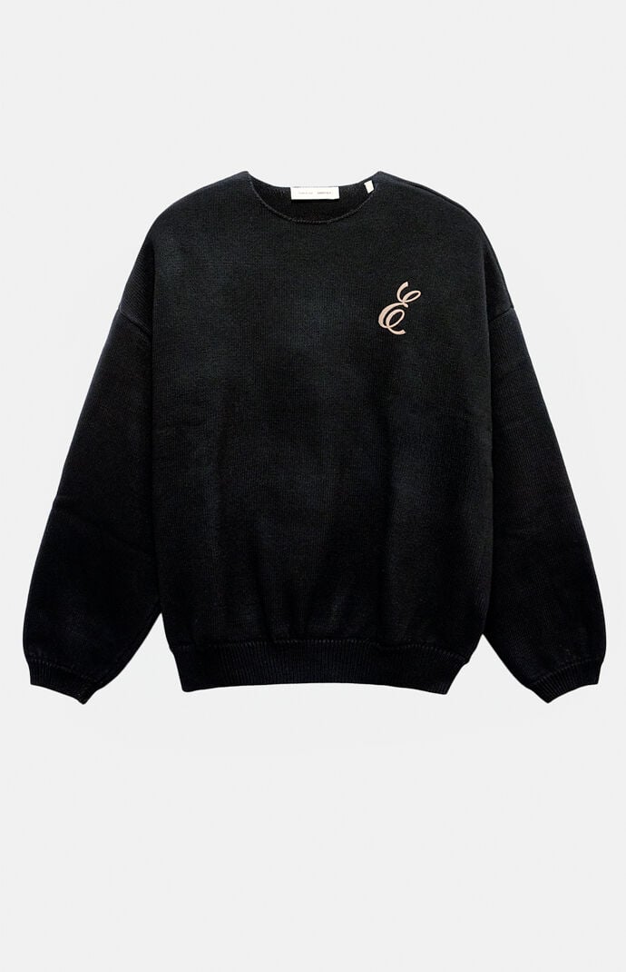 Fear of God Vintage Black Waffle Knit Crew Neck Sweater Fear of God Vintage Black Waffle Knit Crew Neck Sweater
