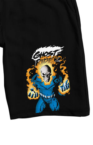 Ghost Rider Fiery Character Sweat Shorts image number 2
