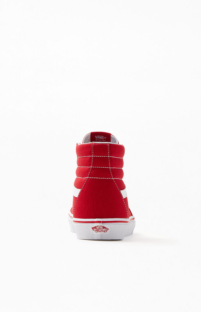 vans canvas sk8 hi red shoes