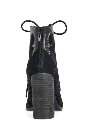 Women's Mirona Black Western Peep Toe Booties image number 3