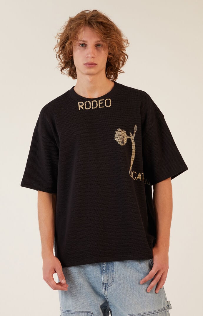 Pacsun Black Dawn Waffle Knit T-Shirt | PacSun