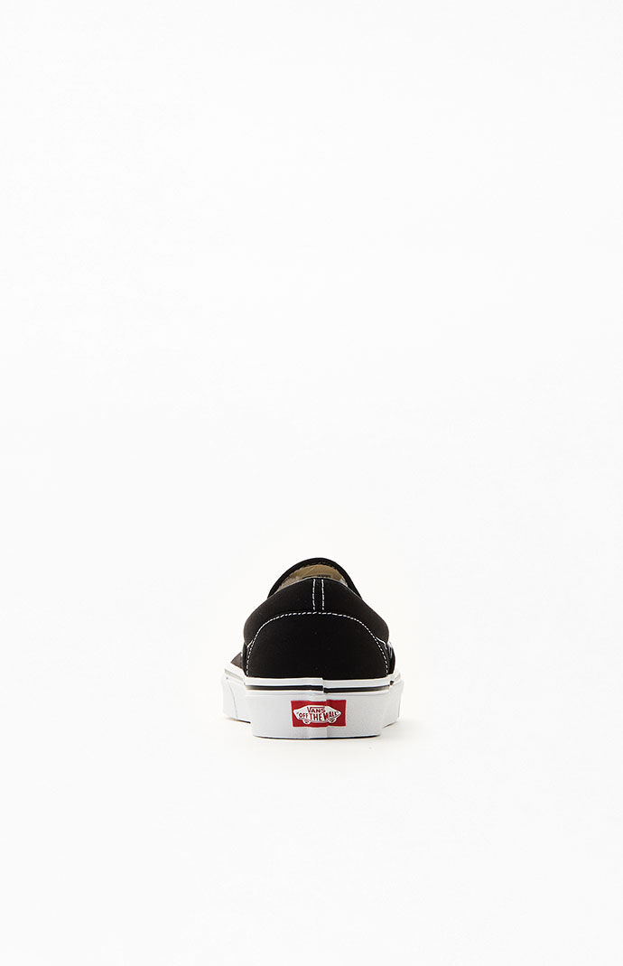 Vans slip on black black top