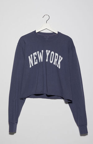 Navy New York Long Sleeve T-Shirt image number 2