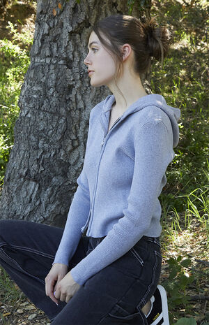 Light Gray Arden Knit Hoodie image number 2