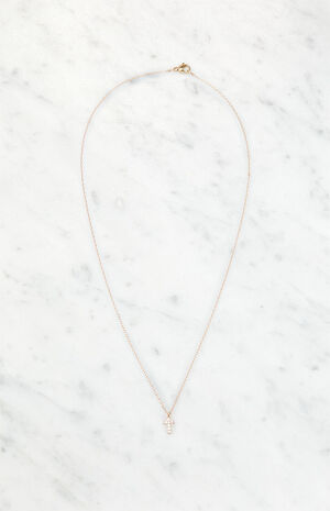 Rhinestone Cross Necklace image number 1