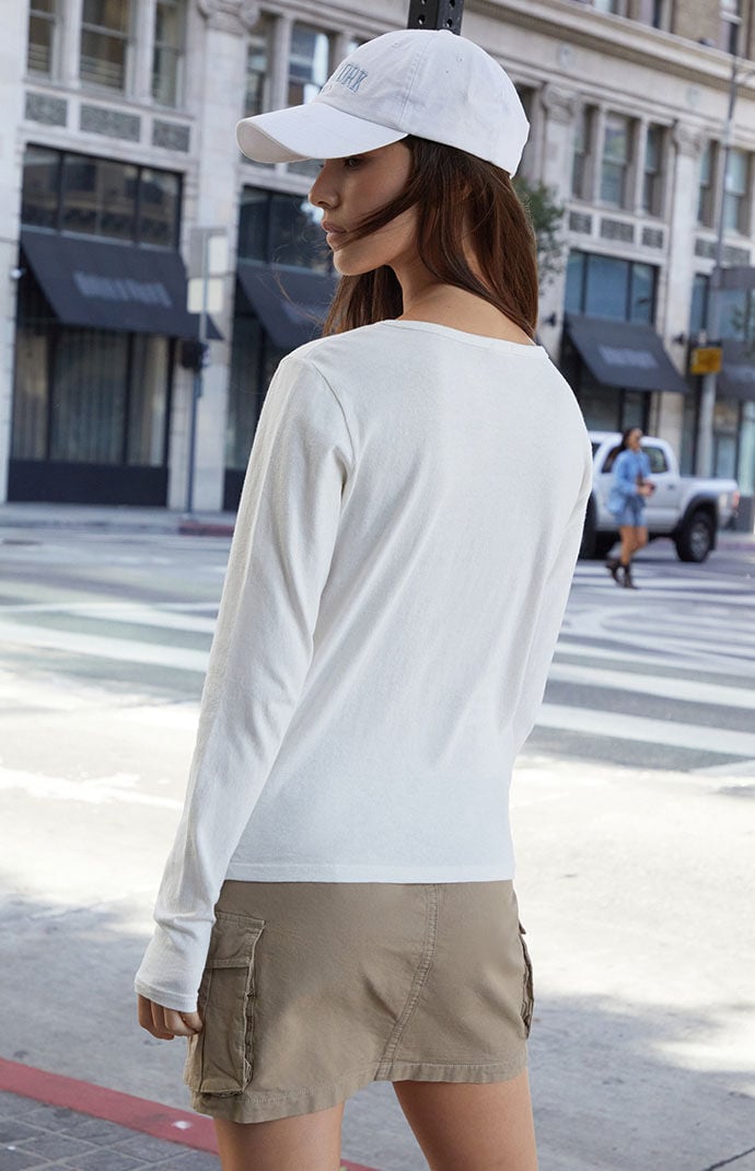 John Galt White Leah Long Sleeve Top