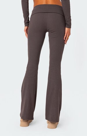 Coffee Break Ribbed Flare Leggings image number 3