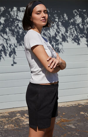 Black Rosa Sweat Shorts image number 1