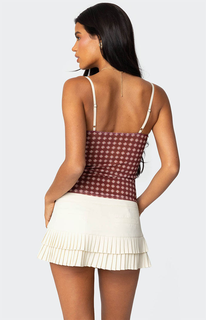 トップス beeden PRINT BACK OPEN CAMISOLE BEEDEN PRINT BACK OPEN CAMISOLE