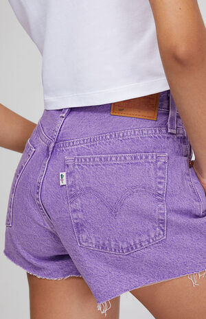 Downtime Diva Lavender Ribbed High-Waisted Lounge Shorts