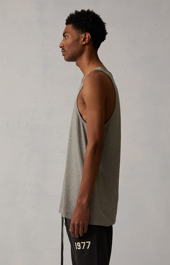 Fear of God Essentials 3 Pack Dark Oatmeal Tank Tops | PacSun